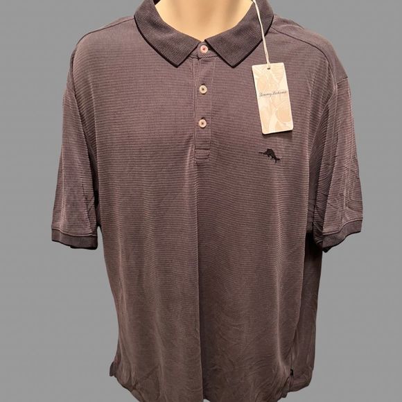 NWT Gray Tommy Bahama Island Zone Polo Shirt Size XLT - Picture 2 of 5